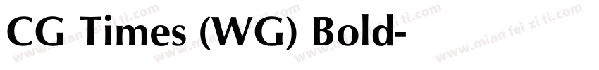 CG Times (WG) Bold字体转换